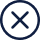 An icon illustration of an "X". Used to note "no" or "N/A".